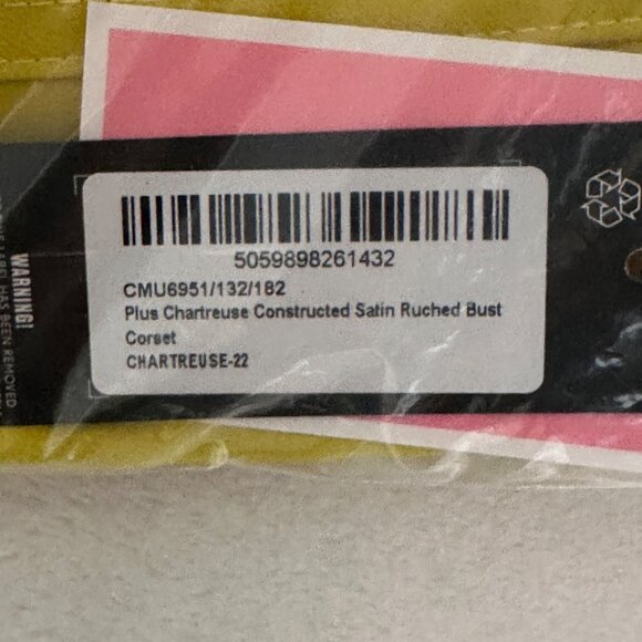 Womens Chartreuse Constructed Satin Ruched Bust Corset US/18 PrettyLittleThing - Picture 8 of 13